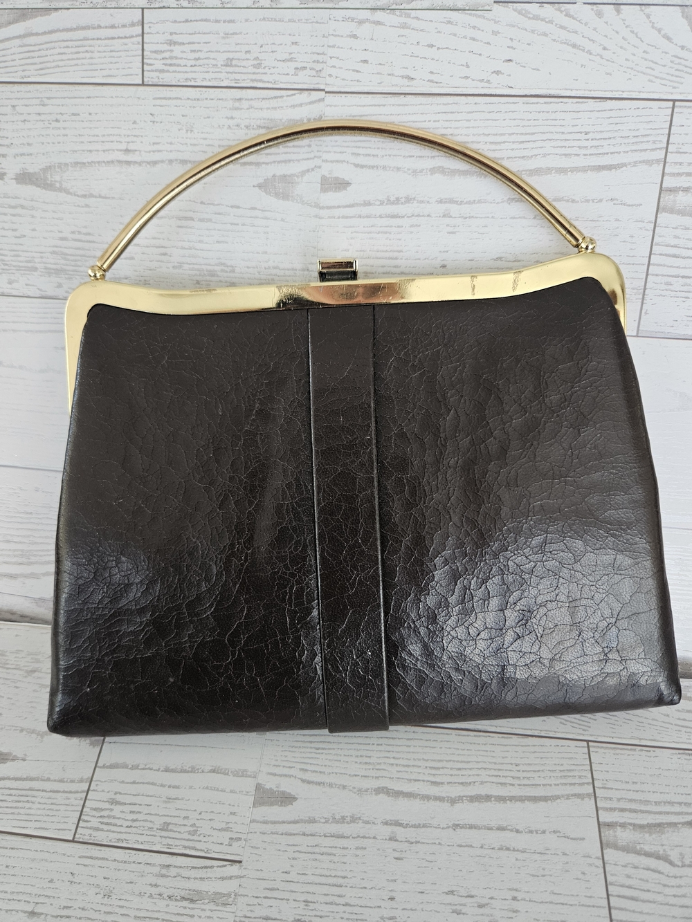 Vintage Brown Leather Handbag